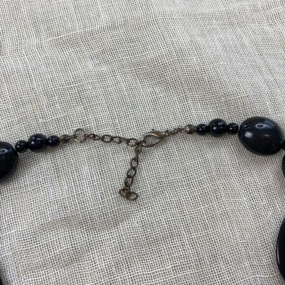 Vintage Necklace Lot Womens Chunky Beaded Animal Print Bold Glass Gold Black 3Pc - Picture 12 of 15